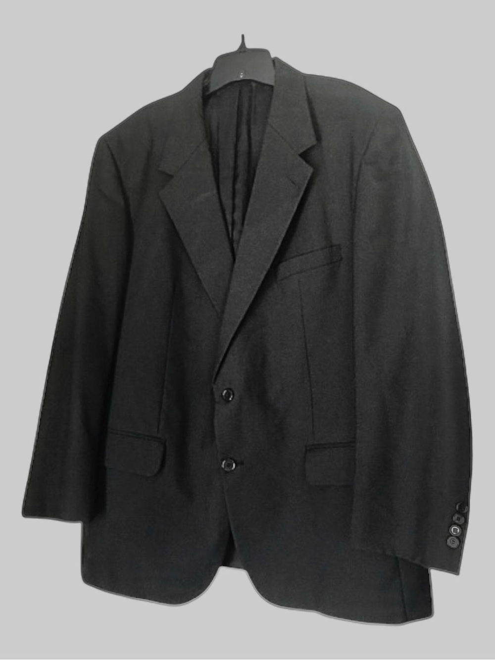 Etienne Aigner Sports Coat Men's Sz 48R Black Linen 2-Button Boho Minimalist